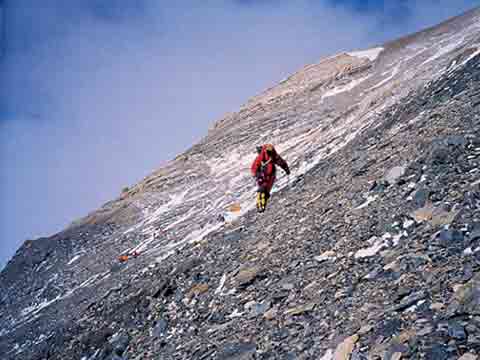
Approaching the Mallory and Irvine search area from Camp VI - Ghosts Of Everest book
